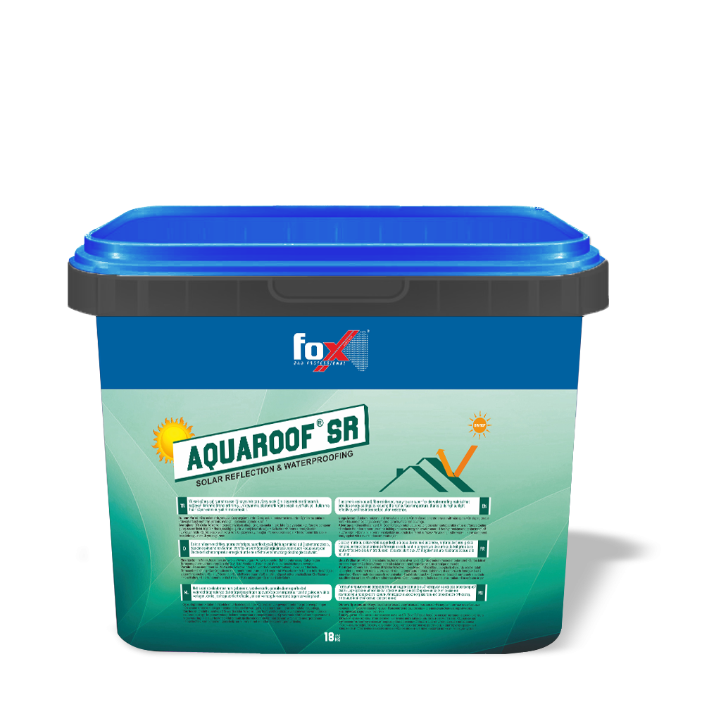 რეზინო-პოლიმერული ჰიდროიზოლაცია - FOX AQUAROOF SR 18kg — თხევადი ჰიდროიზოლაცია